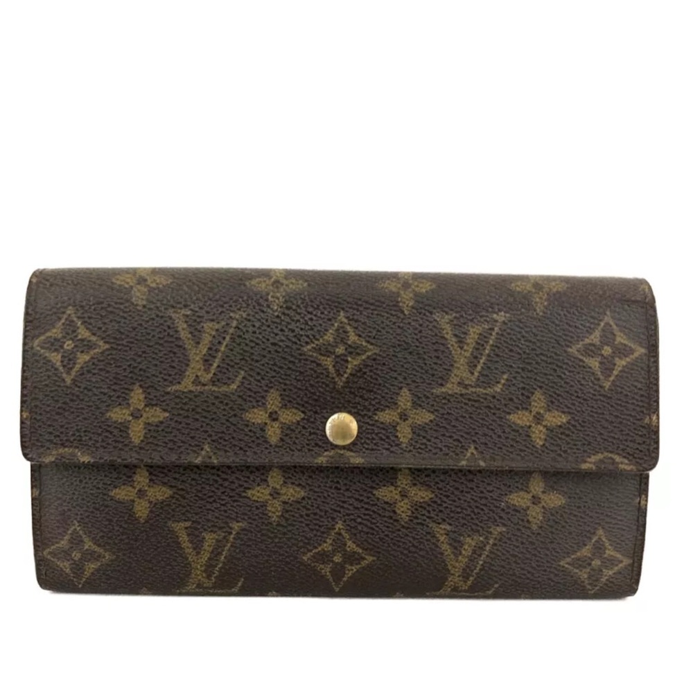 💯% AUTHENTIC Louis Vuitton Monogram Portefeiulle Sarah Long Bifold Wallet/9Y0822
